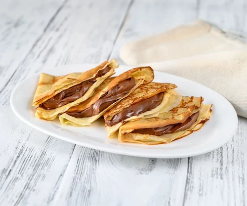 Keto Pancakes with protein chocolate spread