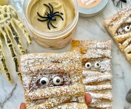 Healthy halloween pastry and protein chocolate spread 
